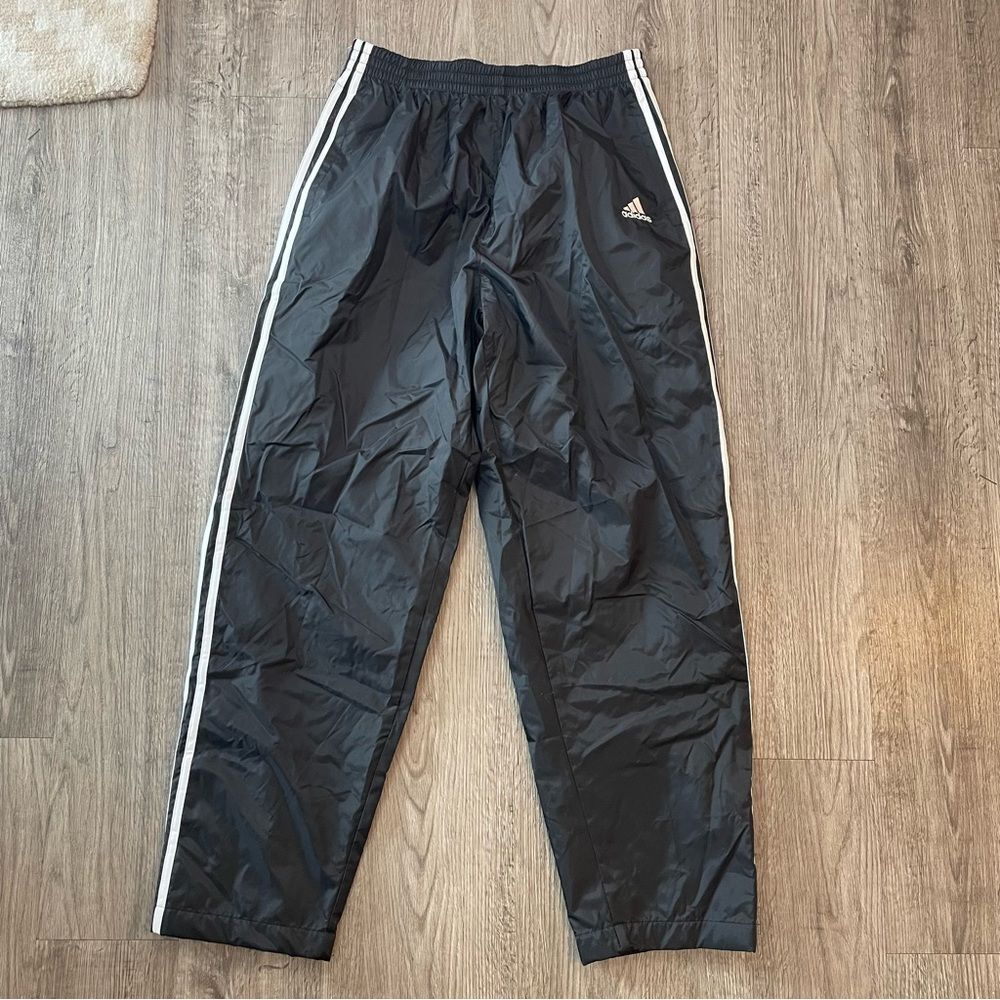 ADIDAS Y2K Black & White Side Snap Up Tear Away Sweatpants